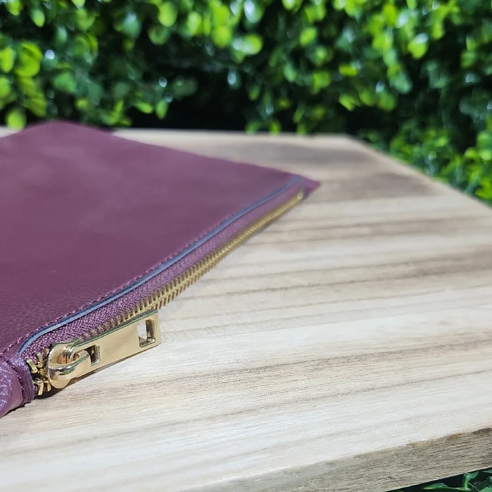 New York & Company Purple Leather Wristlet XL - Picture 6 of 14